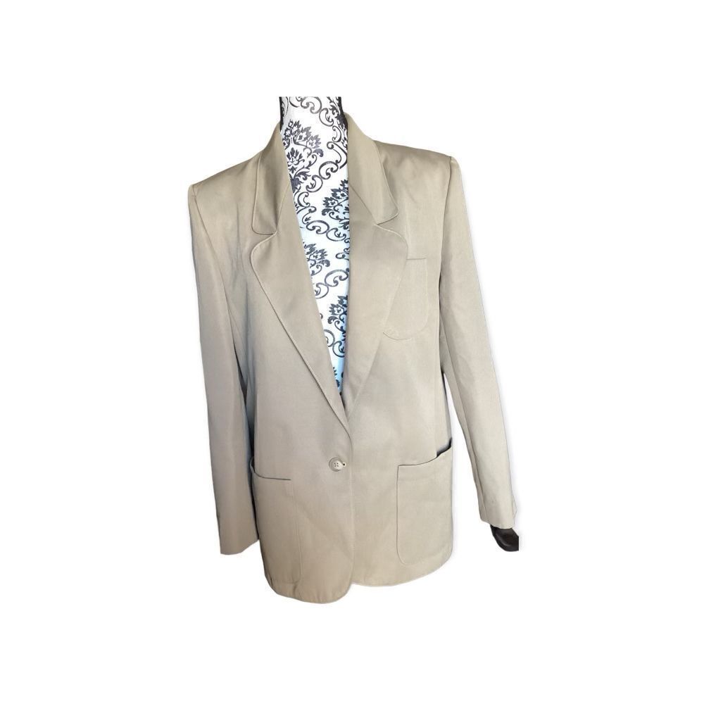 Vintage Classics by Haggar Women’s Khaki 3 Pocket Blazer/Jacket Size: 14